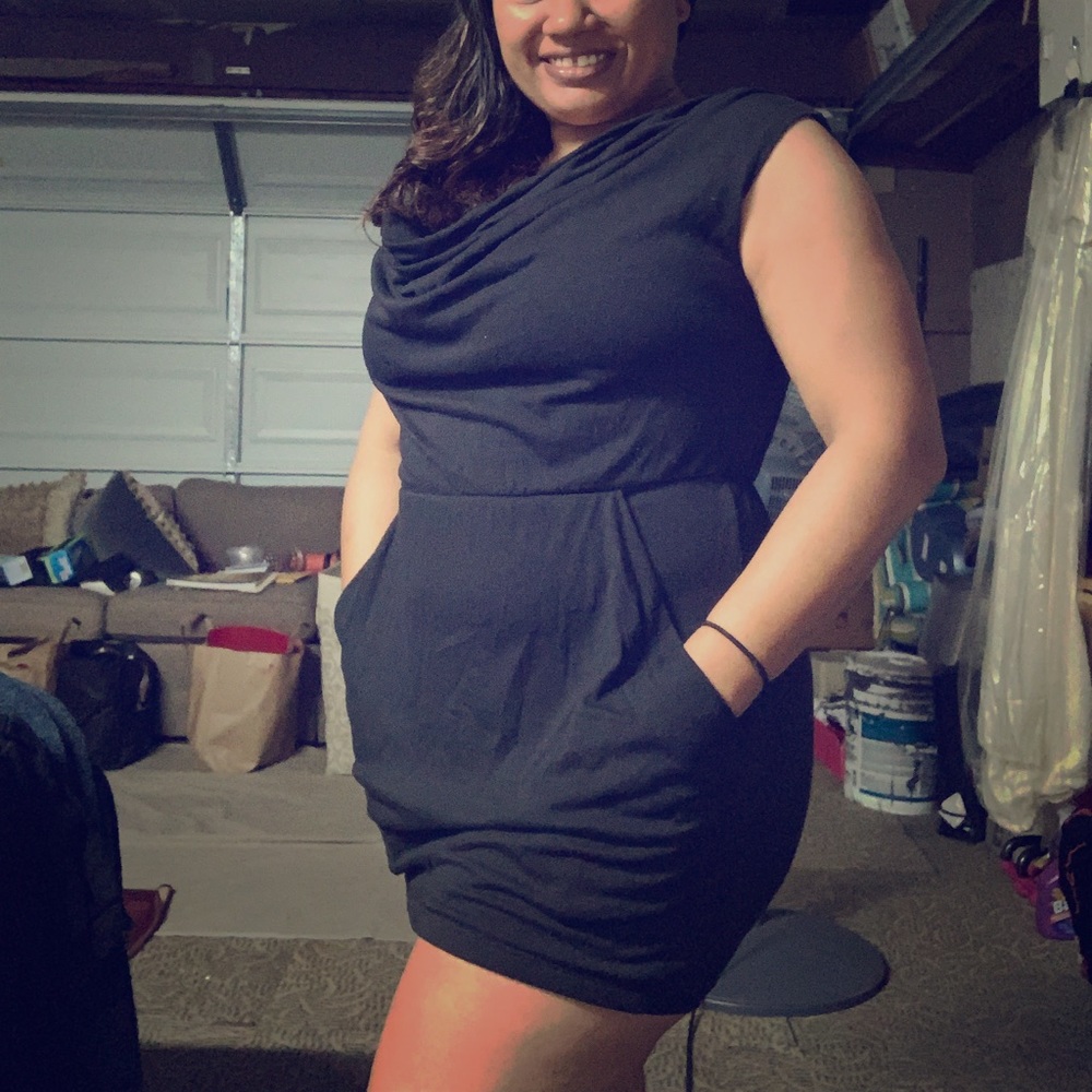 black casual dress